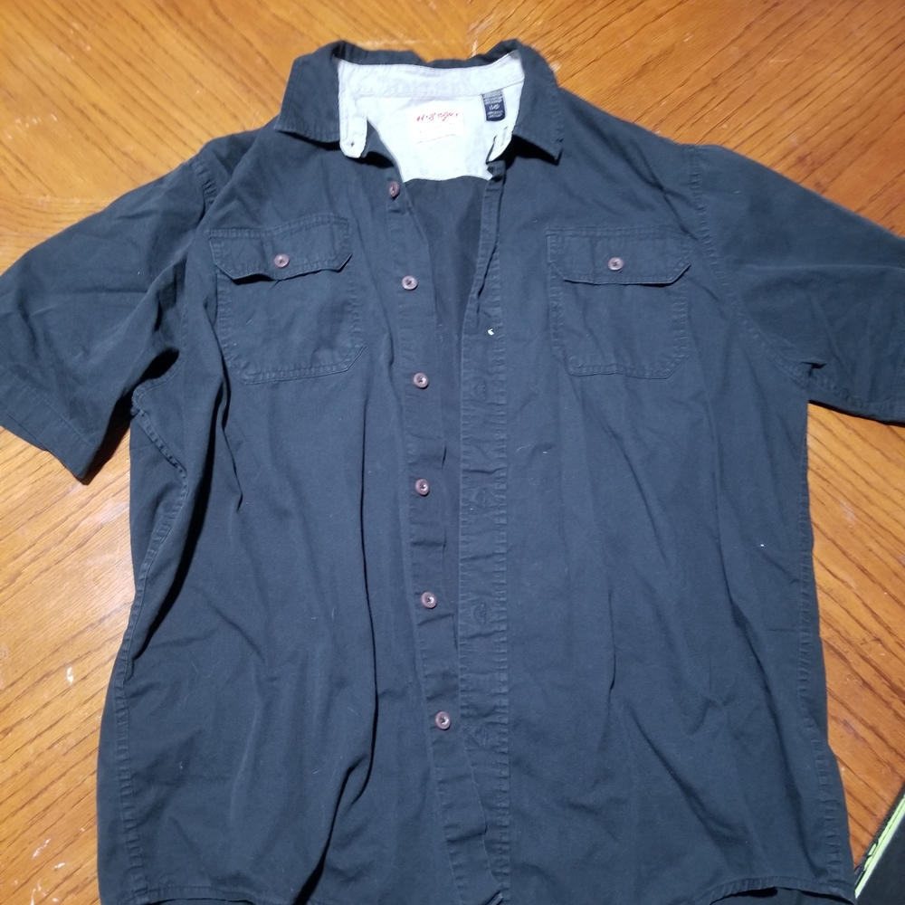 Wrangler Black Button-Up Shirt